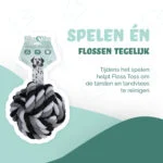 Corda per cani con palla in cotone, 24 cm – Floss Toss Natural Dental Ropes Dental Rope Exteme Ball - immagine 2