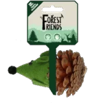 Topolino giocattolo per gatti in pigna e feltro con Madnip, verde, 8 cm – Forest Friends Mouse