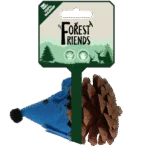 Topolino giocattolo per gatti in pigna e feltro con Madnip, blu, 8 cm – Forest Friends Mouse
