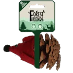 Topolino per gatti in pigna e feltro con Madnip, rosso, 8 cm – Forest Friends Mouse