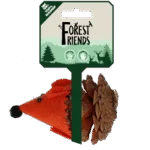 Topolino gioco per gatti in pigna e feltro con Madnip, arancione, 8 cm – Forest Friends Mouse
