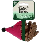 Topolino gioco per gatti in pigna e feltro con Madnip, rosa, 8 cm – Forest Friends Mouse
