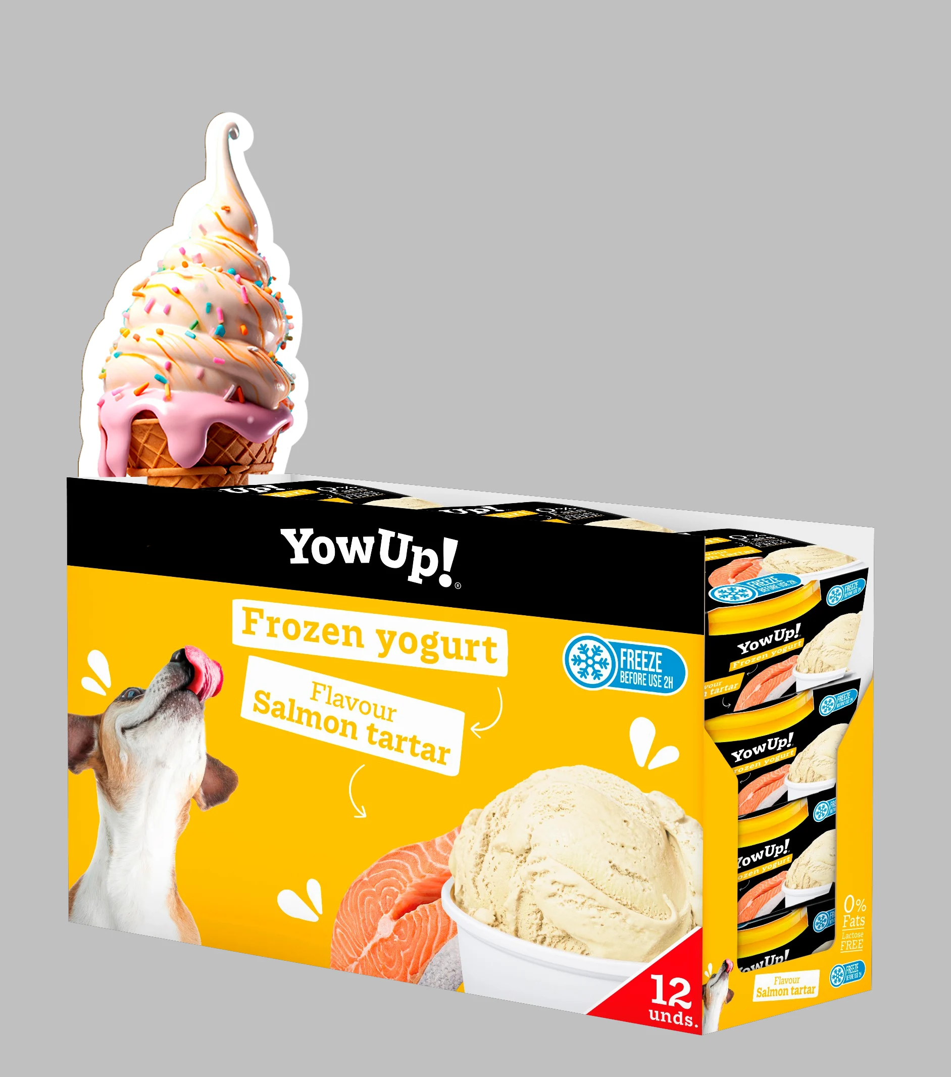 Yogurt gelato per cani e gatti al gusto tartare di salmone, 110 g – YowUp! Frozen Yoghurt Salmon Tartar - immagine 2