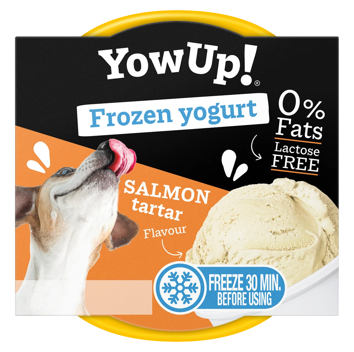 Yogurt gelato per cani e gatti al gusto tartare di salmone, 110 g – YowUp! Frozen Yoghurt Salmon Tartar - immagine 1