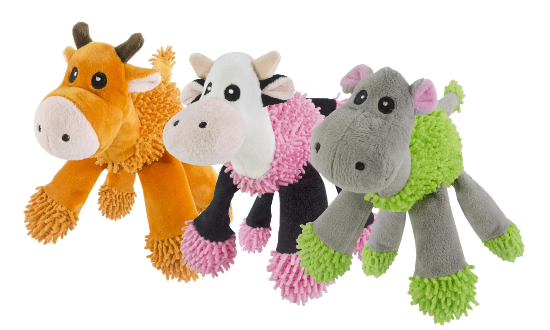 Peluche per cani a forma di ippopotamo con 5 fischietti, 22 x 22 cm – Fuzzle - immagine 2