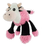 Peluche per cani Mucca con 5 squeaker, 22 x 22 cm – Fuzzle