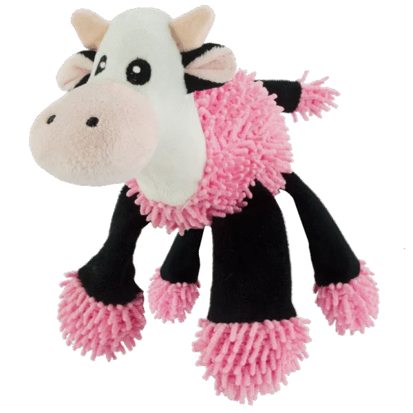 Peluche per cani Mucca con 5 squeaker, 22 x 22 cm – Fuzzle