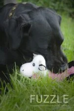 Peluche per cani Mucca con 5 squeaker, 22 x 22 cm – Fuzzle - immagine 5