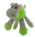 Peluche per cani a forma di ippopotamo con 5 fischietti, 22 x 22 cm – Fuzzle