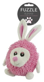 Peluche per cani a forma di coniglio con squeaker, 23 cm – Fuzzle