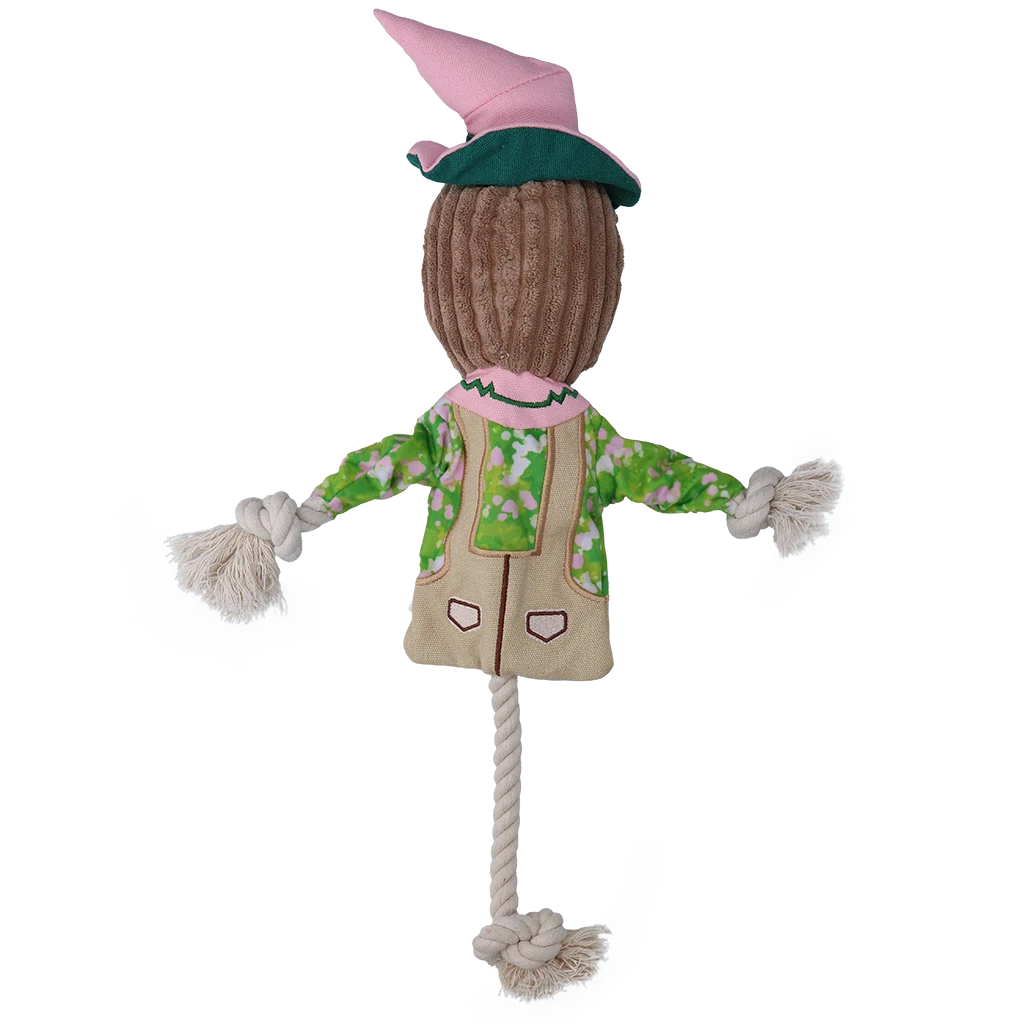 Gioco da tirare a forma di spaventapasseri con corpo frusciante e corda – Garden Paws Scarecrow Scary Harry M - immagine 3