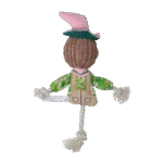 Giocattolo da tira e molla a forma di spaventapasseri con corpo frusciante e corda – Garden Paws Scarecrow Scary Harry S - immagine 3