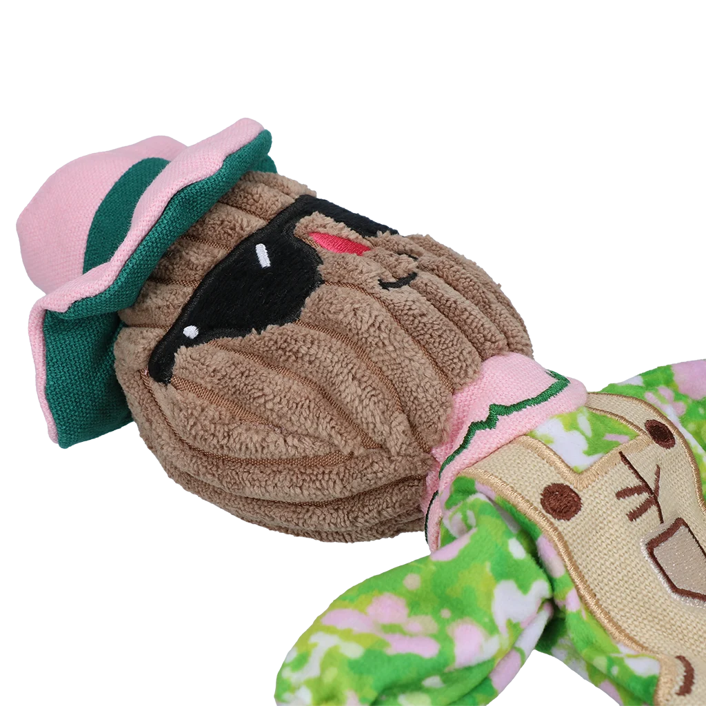 Giocattolo da tira e molla a forma di spaventapasseri con corpo frusciante e corda – Garden Paws Scarecrow Scary Harry S - immagine 4