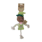 Gioco da tirare a forma di spaventapasseri con corpo frusciante e corda – Garden Paws Scarecrow Indy Fields S