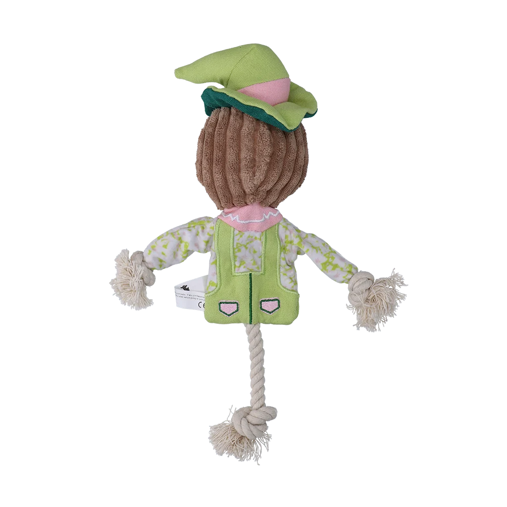 Gioco da tirare a forma di spaventapasseri con corpo frusciante e corda – Garden Paws Scarecrow Indy Fields S - immagine 3
