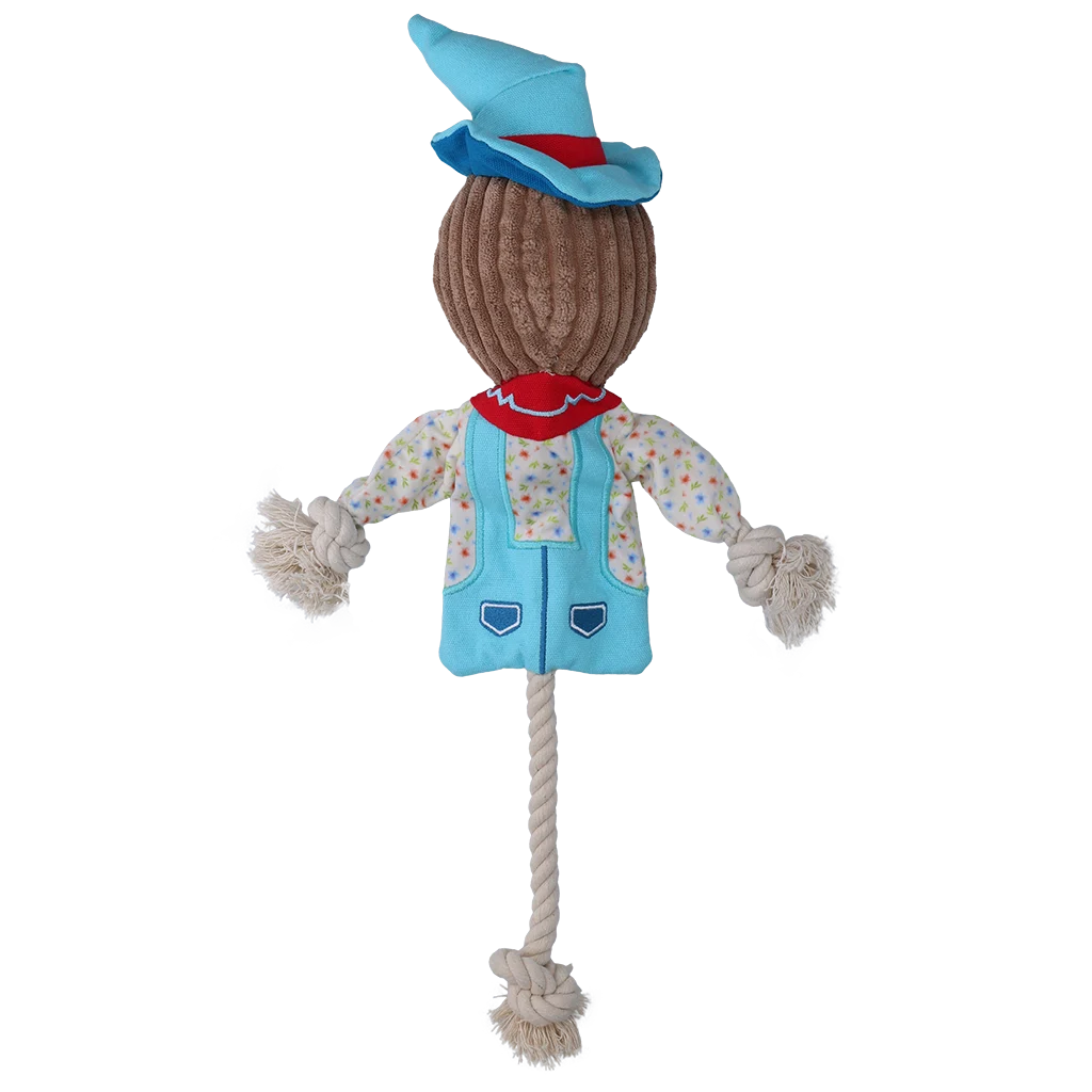 Gioco da tirare a forma di spaventapasseri con corpo frusciante e corda – Garden Paws Scarecrow Calvin Crow M - immagine 3