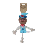 Giocattolo da tiro spaventapasseri con corpo frusciante e corda – Garden Paws Scarecrow Calvin Crow S