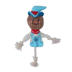 Giocattolo da tiro spaventapasseri con corpo frusciante e corda – Garden Paws Scarecrow Calvin Crow S - immagine 2