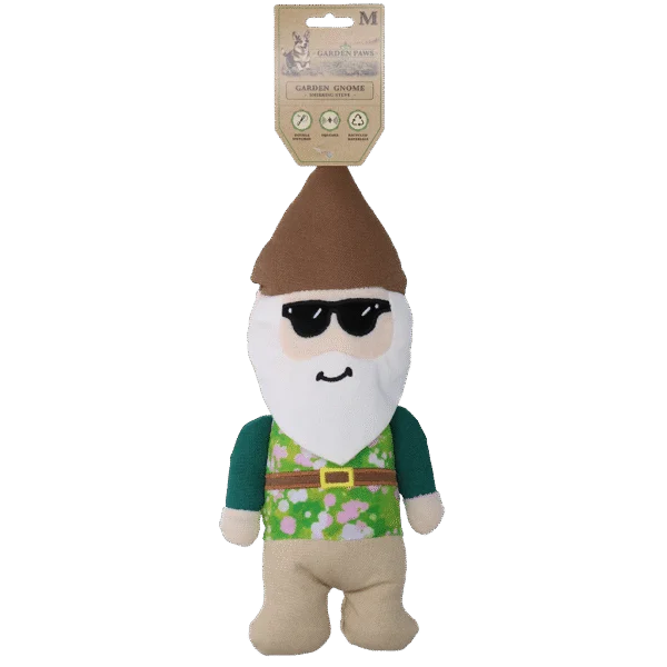 Peluche per cani Gnomo da giardino con squeaker M – Garden Paws Garden Gnome Smirking Steve M
