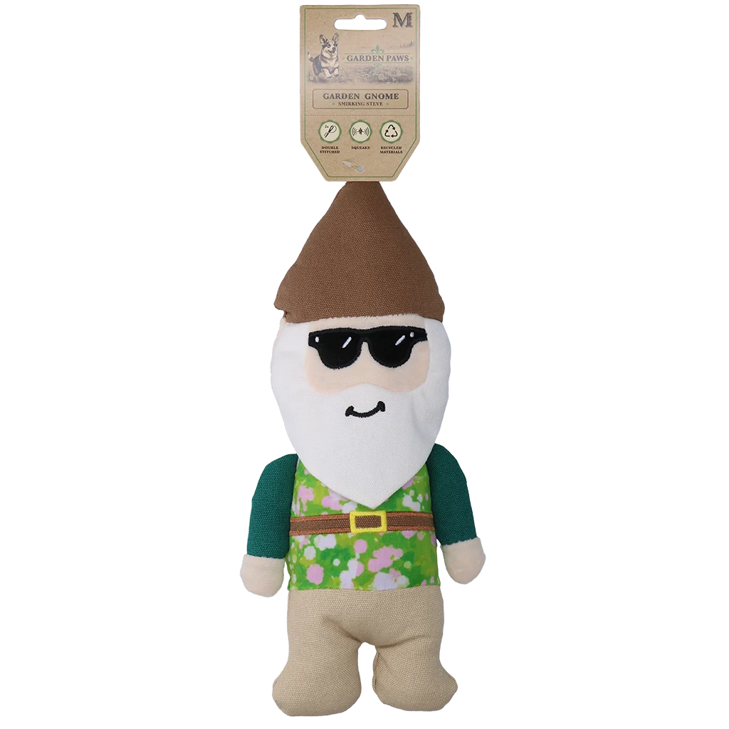 Peluche per cani Gnomo da giardino con squeaker M – Garden Paws Garden Gnome Smirking Steve M - immagine 1