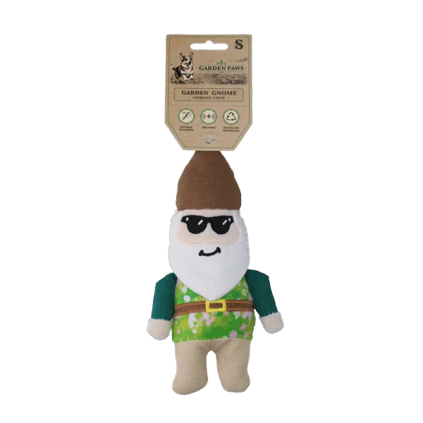 Peluche per cani Gnomo da giardino con squeaker S – Garden Paws Garden Gnome Smirking Steve S