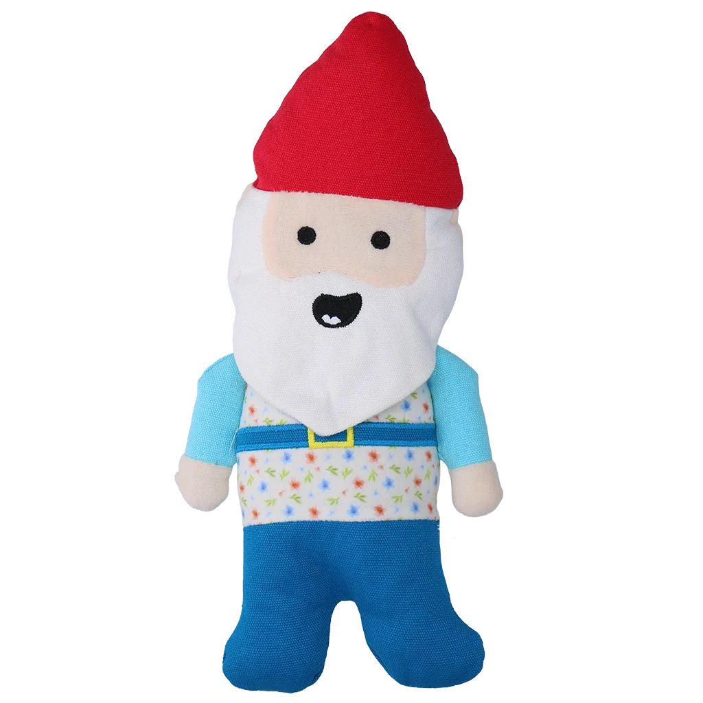 Peluche per cani a forma di gnomo da giardino con squeaker M – Garden Paws Garden Gnome Happy Henry M - immagine 2