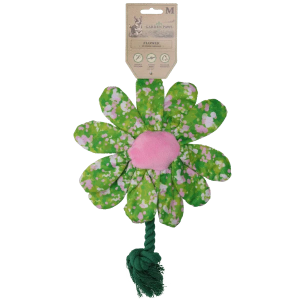 Peluche per cani a forma di fiore con corda M – Garden Paws Flower Summer Shrubs M