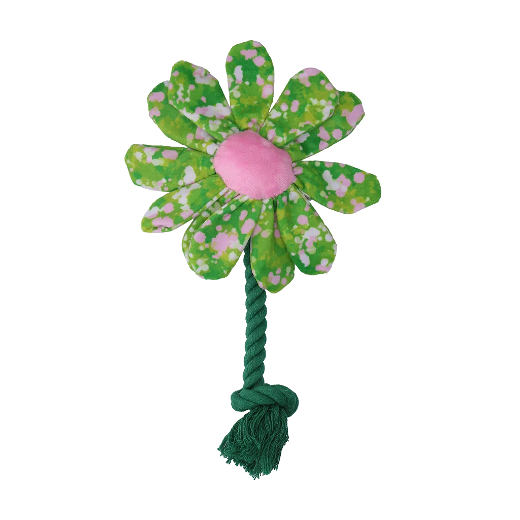 Peluche per cani a forma di fiore con corda S – Garden Paws Flower Summer Shrubs S - immagine 2