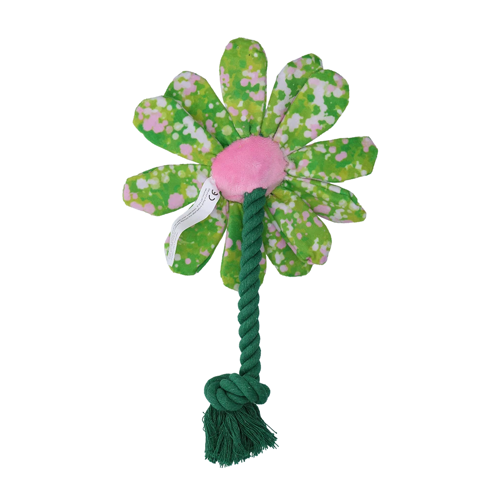 Peluche per cani a forma di fiore con corda S – Garden Paws Flower Summer Shrubs S - immagine 3
