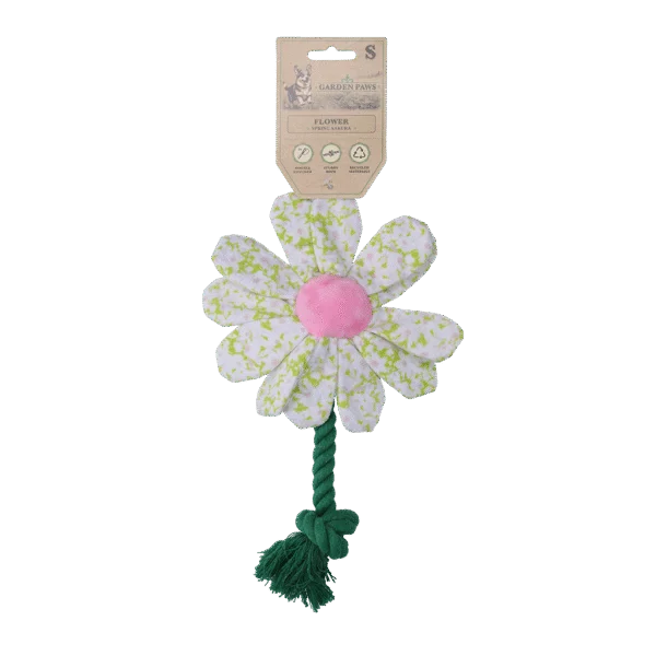 Peluche per cani a forma di fiore con corda, S – Garden Paws Flower Spring Sakura