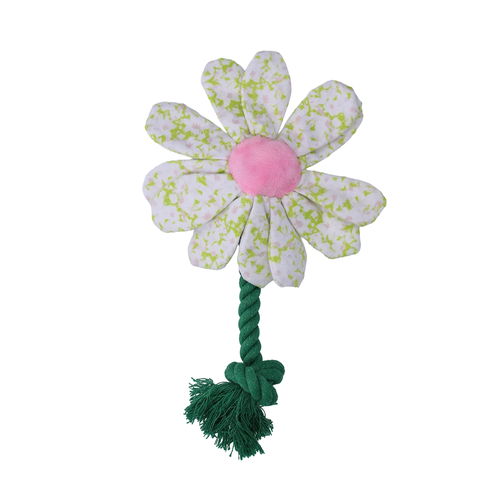 Peluche per cani a forma di fiore con corda, S – Garden Paws Flower Spring Sakura - immagine 2