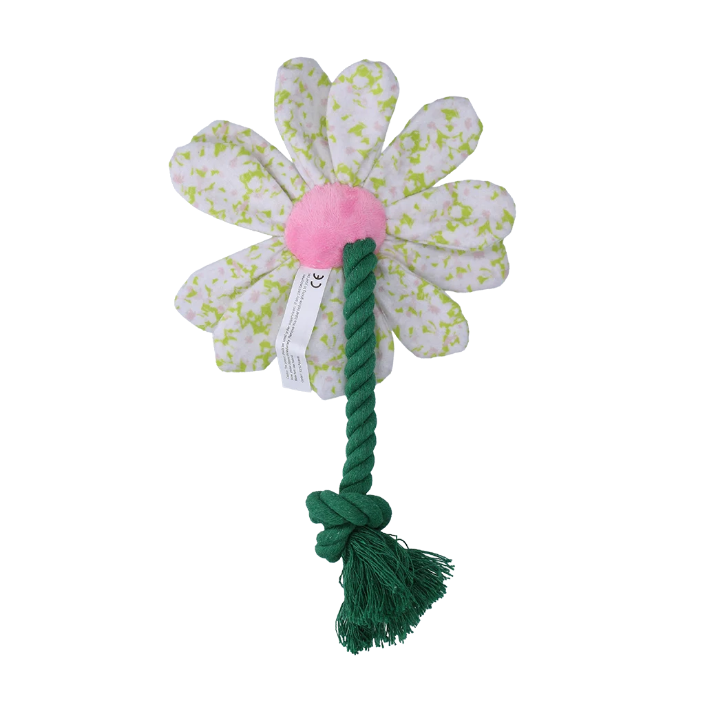 Peluche per cani a forma di fiore con corda, S – Garden Paws Flower Spring Sakura - immagine 3