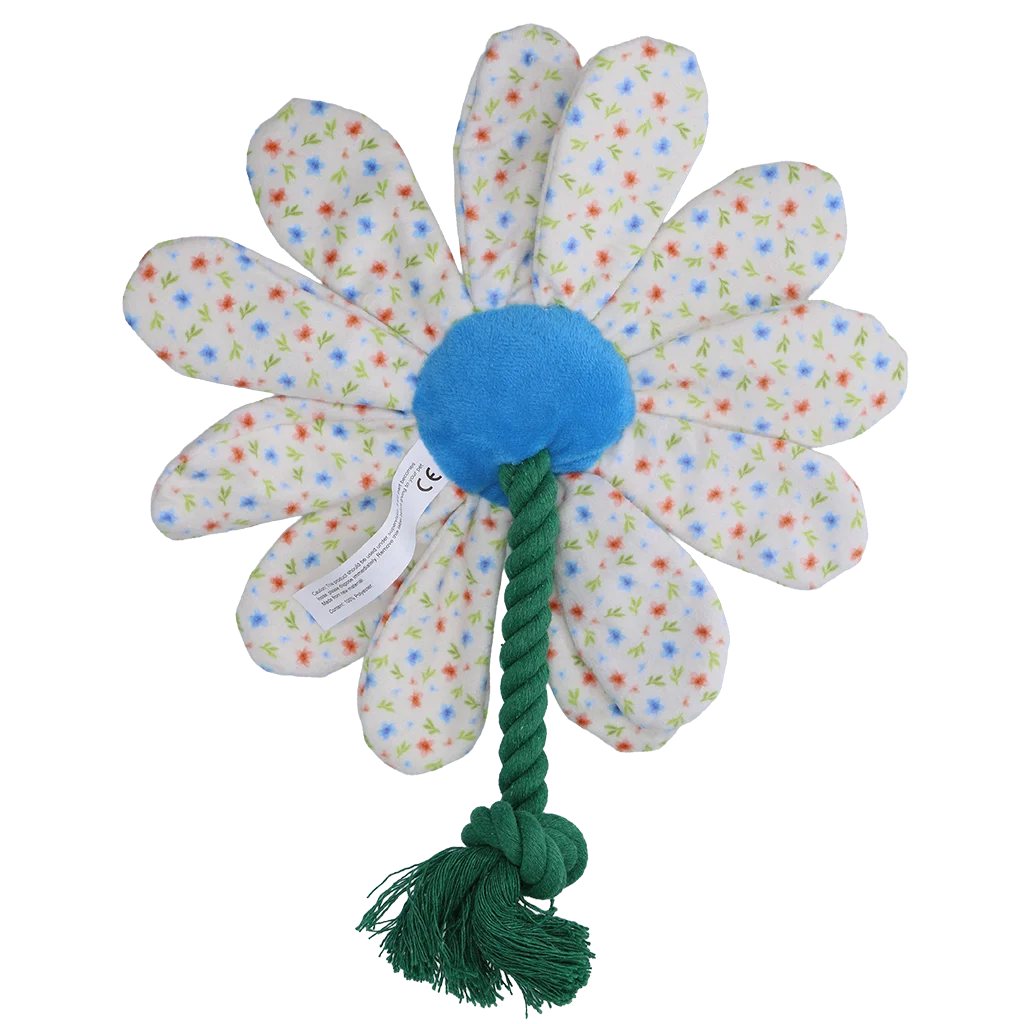Peluche per cani a forma di fiore con corda, M – Garden Paws Flower Sky Flowers - immagine 3