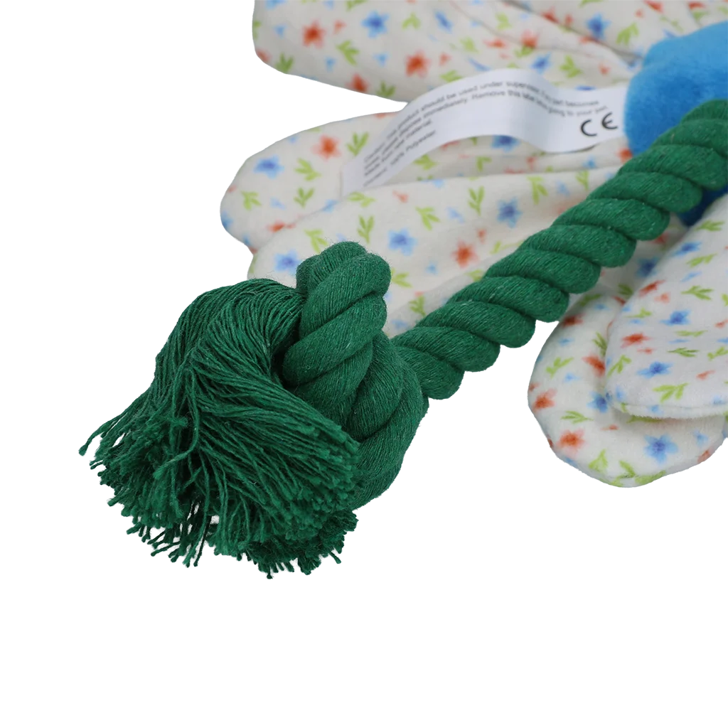 Peluche per cani a forma di fiore con corda, M – Garden Paws Flower Sky Flowers - immagine 4