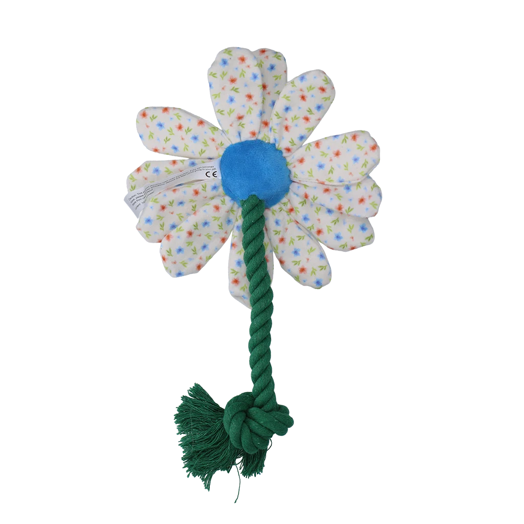 Peluche per cani a forma di fiore con corda, S – Garden Paws Flower Sky Flowers - immagine 2
