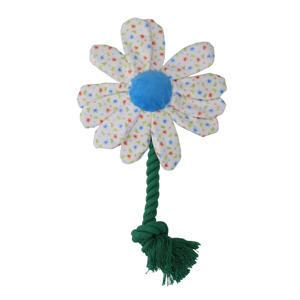Peluche per cani a forma di fiore con corda, S – Garden Paws Flower Sky Flowers - immagine 4