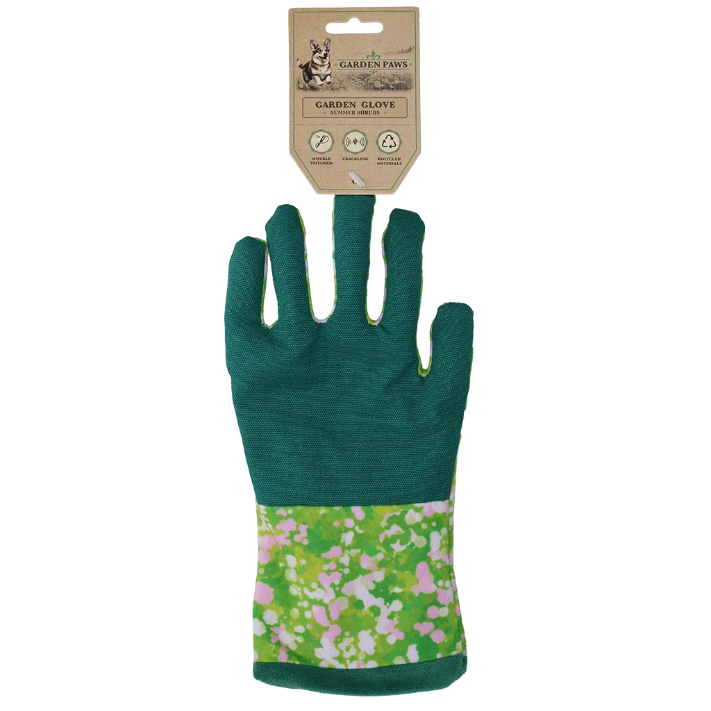 Gioco olfattivo con materiale frusciante e spazio per gli snack – Garden Paws Garden Glove Summer Shrubs - immagine 1