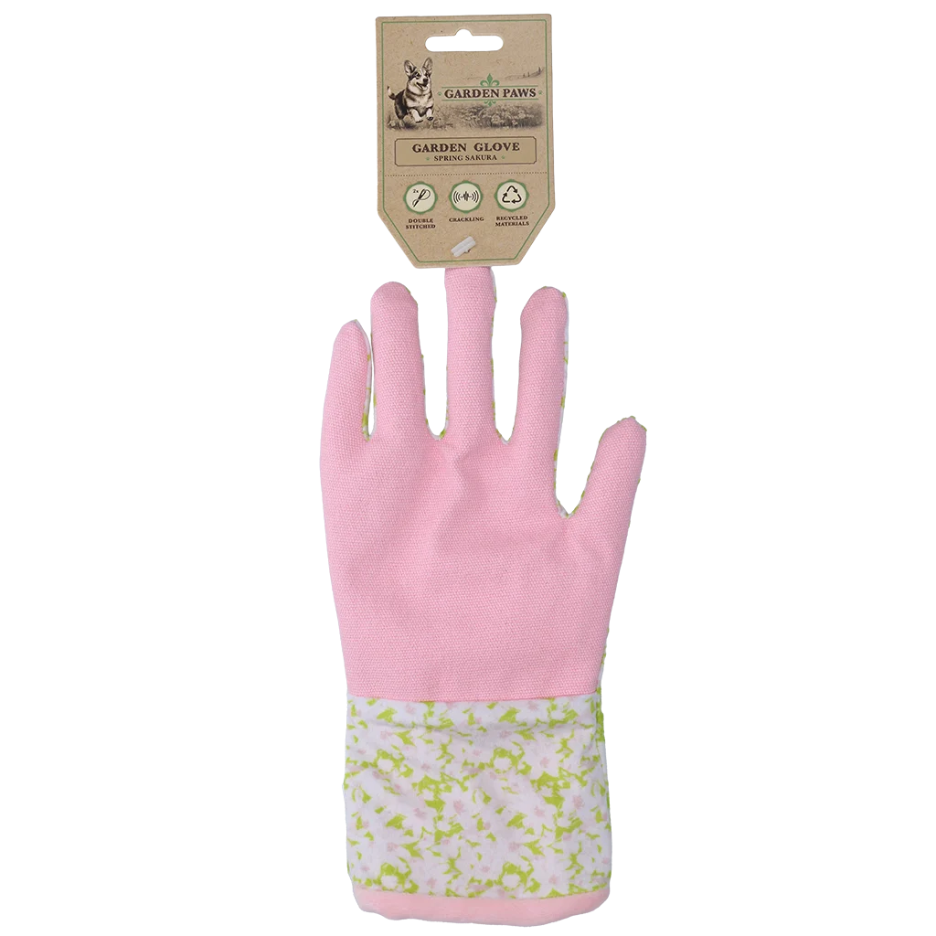 Gioco olfattivo con materiale frusciante e spazio per gli snack – Garden Paws Garden Glove Spring Sakura - immagine 1