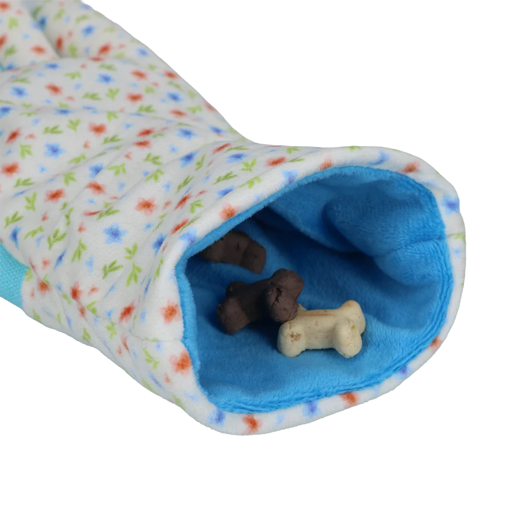 Gioco olfattivo con materiale frusciante e spazio per gli snack – Garden Paws Garden Glove Sky Flowers - immagine 2