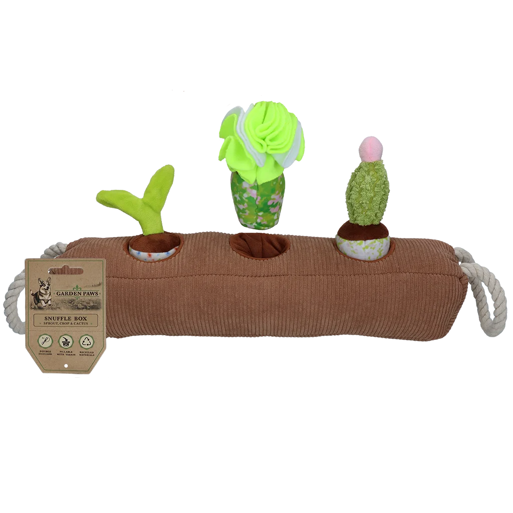 Gioco olfattivo per cani con piantine rimovibili – Garden Paws Snuffle Box Sprout, Crop & Cactus - immagine 1