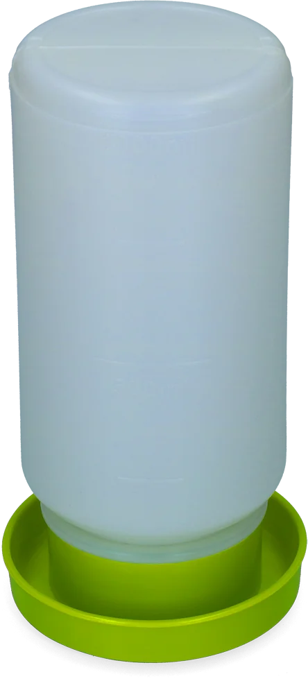 Abbeveratoio a torre per galline in plastica verde, 1 l – Gaun