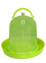 Torre abbeveratoio per galline in plastica trasparente verde lime 1,5 l – Gaun - immagine 2