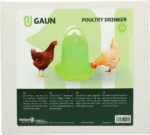 Abbeveratoio a torre per polli in plastica trasparente verde lime 3 l – Gaun - immagine 4