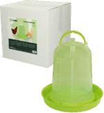 Abbeveratoio a torre per polli in plastica trasparente, verde lime, 5 l – Gaun