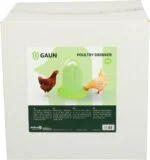 Abbeveratoio a torre per polli in plastica trasparente, verde lime, 5 l – Gaun - immagine 4