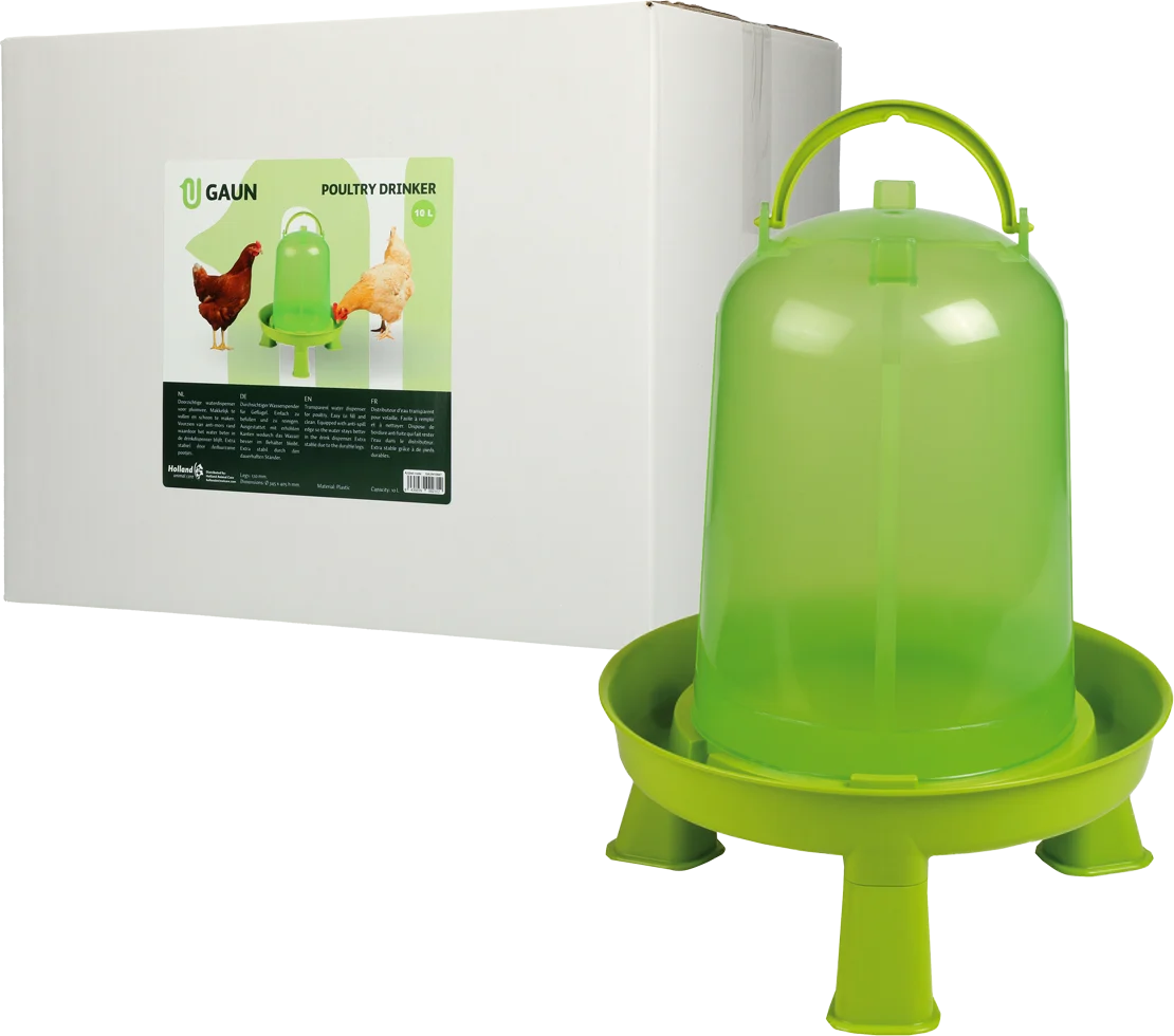 Abbeveratoio per pollame con piedini, verde lime 10 l – Gaun - immagine 1