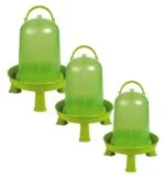 Abbeveratoio per pollame con piedini, verde lime 5 l – Gaun - immagine 5