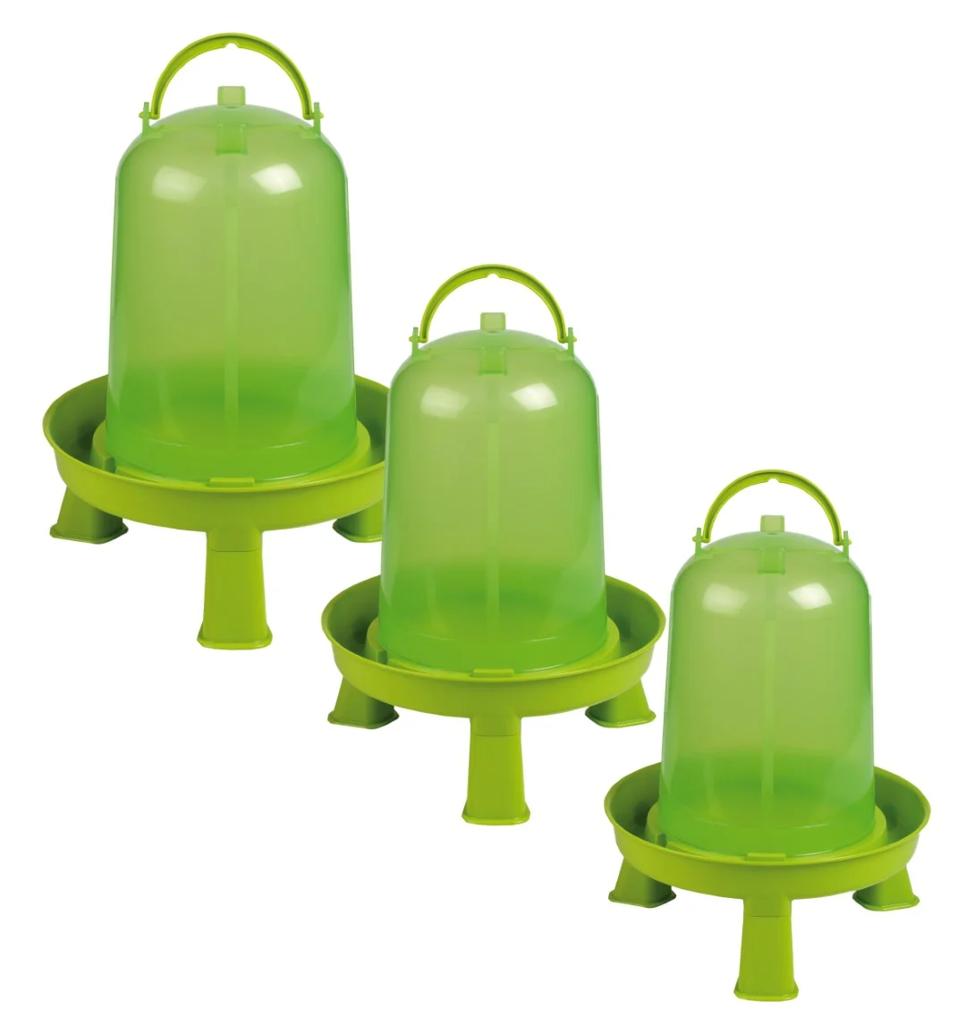 Abbeveratoio per pollame con piedini, verde lime 5 l – Gaun - immagine 5