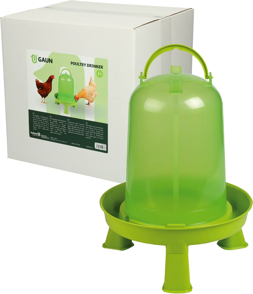 Abbeveratoio per pollame con piedini, verde lime 5 l – Gaun - immagine 1