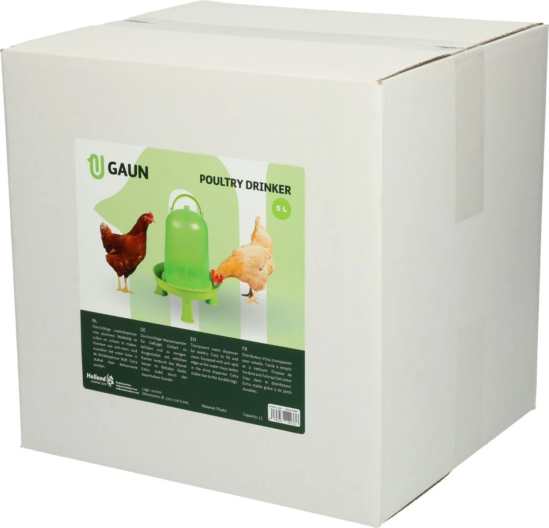 Abbeveratoio per pollame con piedini, verde lime 5 l – Gaun - immagine 3